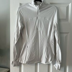 LuluLemon white quarter-zip
